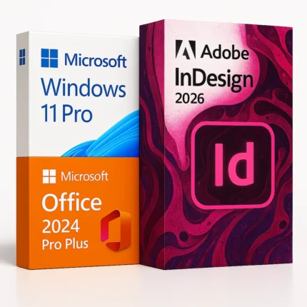 InDesign 2026 + Windows 11 Pro + Office 2024 Pro Plus