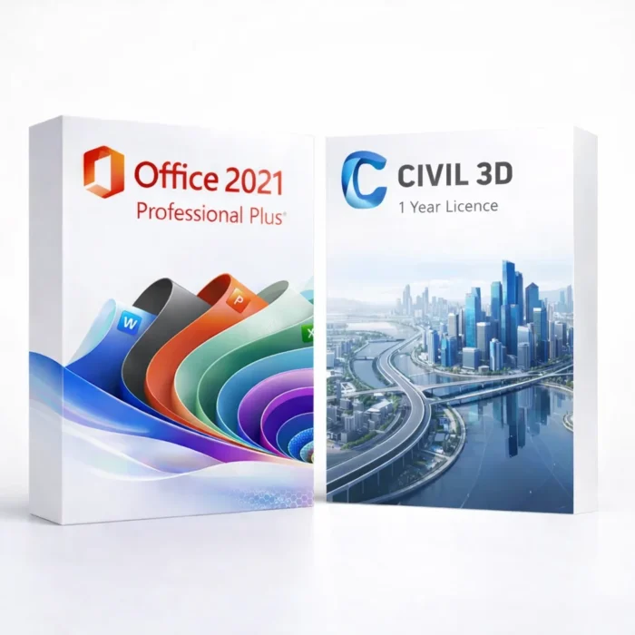 Office 2021 Pro Plus (trvalá licencia) + Autodesk Civil 3D (1 rok)