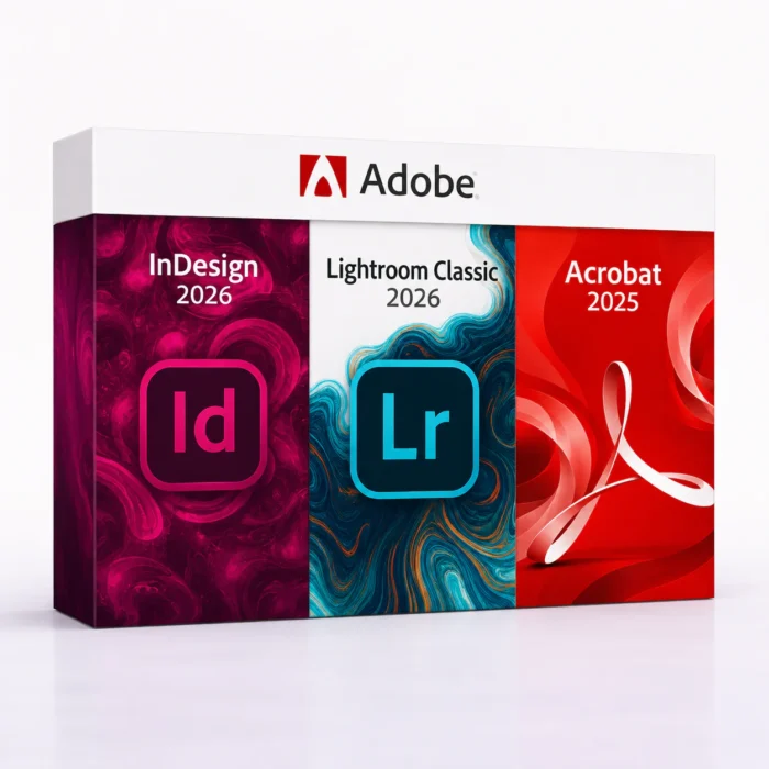 InDesign 2026 + Lightroom Classic 2026 + Acrobat 2025