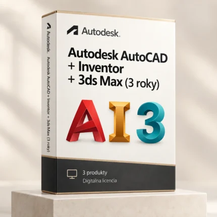 Autodesk AutoCAD + Inventor + 3ds Max (3 roky) | Windows