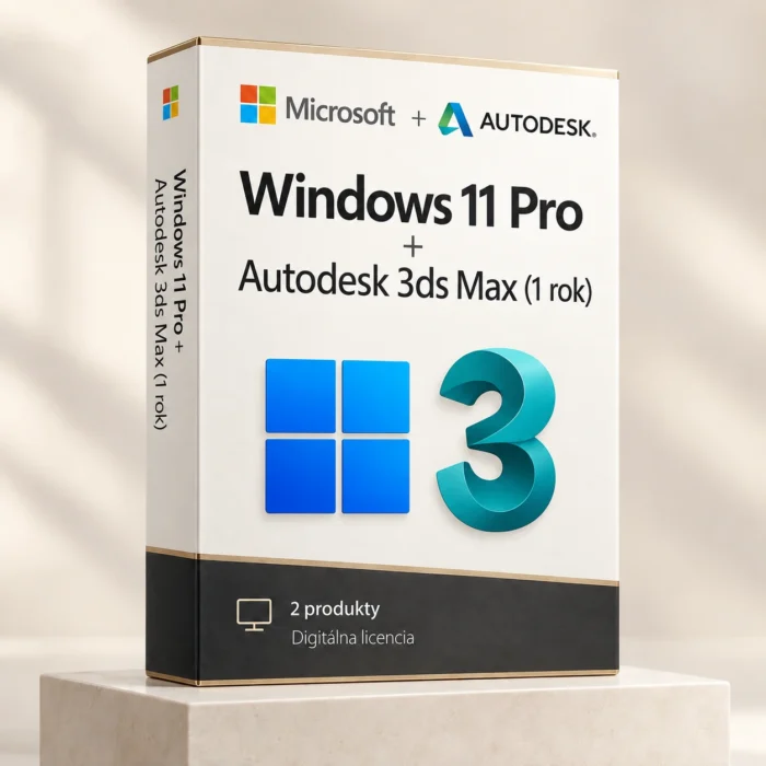 Windows 11 Pro (trvalá licencia) + Autodesk 3ds Max (1 rok)