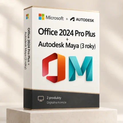 Office 2024 Pro Plus (trvalá licencia) + Autodesk Maya (3 roky)