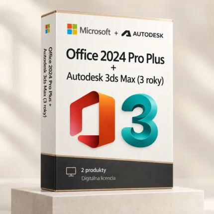 Office 2024 Pro Plus (trvalá licencia) + Autodesk 3ds Max (3 roky)