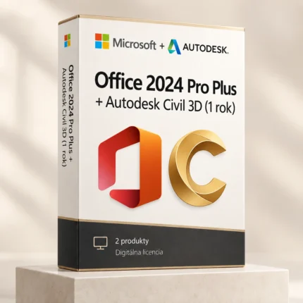 Office 2024 Pro Plus (trvalá licencia) + Autodesk Civil 3D (1 rok)