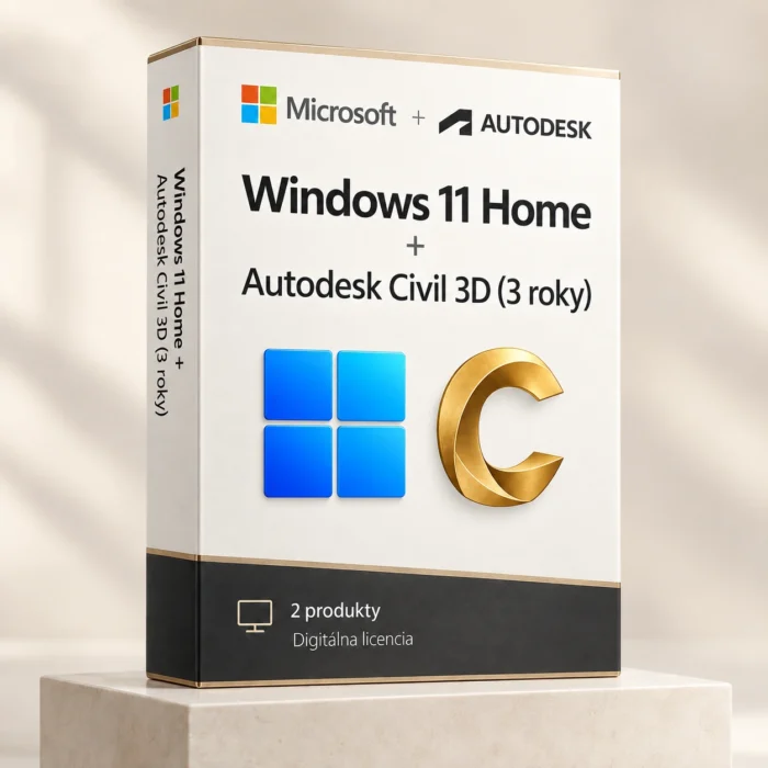 Windows 11 Home (trvalá licencia) + Autodesk Civil 3D (3 roky)