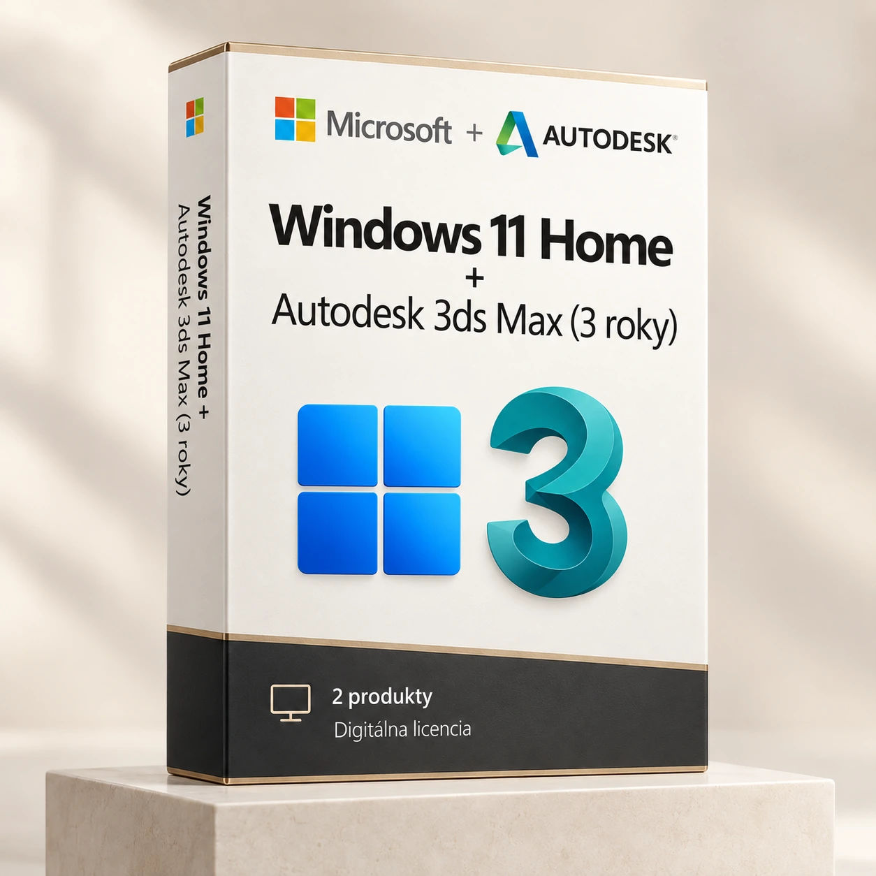 Windows 11 Home (trvalá licencia) + Autodesk 3ds Max (3 roky)