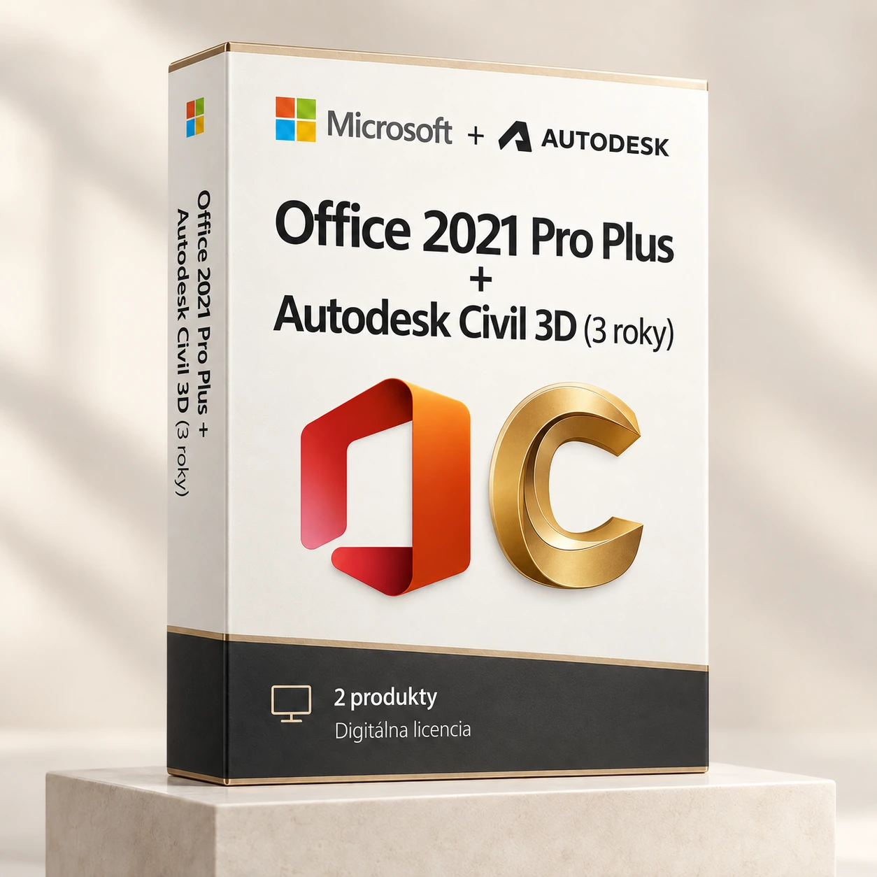 Office 2021 Pro Plus (trvalá licencia) + Autodesk Civil 3D (3 roky)