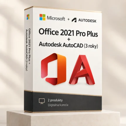 Office 2021 Pro Plus (trvalá licencia) + Autodesk AutoCAD (3 roky)