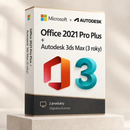 Office 2021 Pro Plus (trvalá licencia) + Autodesk 3ds Max (3 roky)