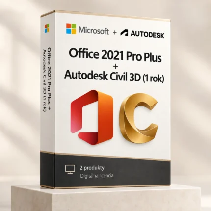 Office 2021 Pro Plus (trvalá licencia) + Autodesk Civil 3D (1 rok)