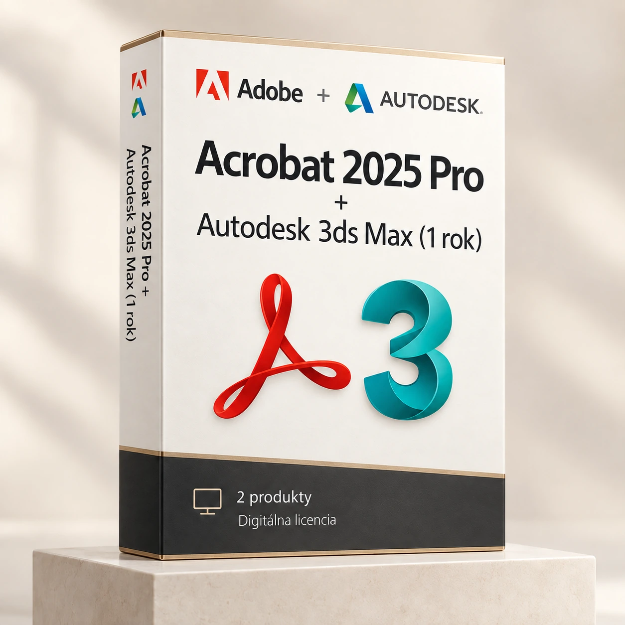 Acrobat 2025 (trvalá licencia) + Autodesk 3ds Max (1 rok)
