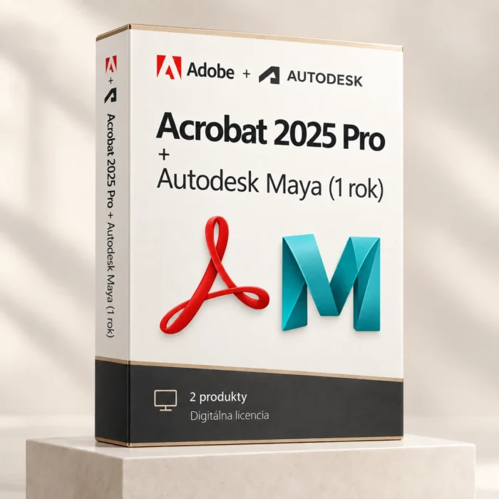 Acrobat 2025 (trvalá licencia) + Autodesk Maya (1 rok)