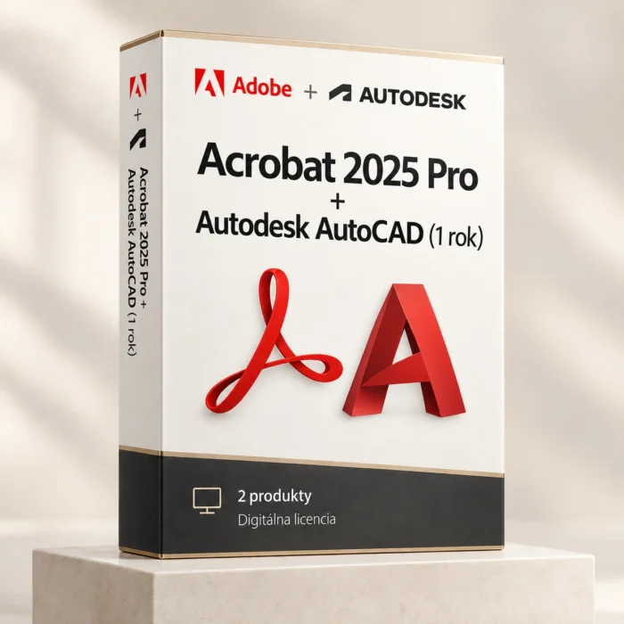 Acrobat 2025 (trvalá licencia) + Autodesk AutoCAD (1 rok)