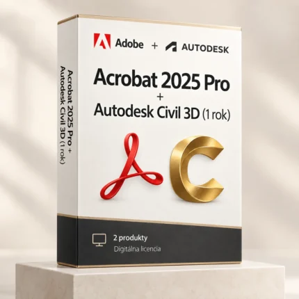 Acrobat 2025 (trvalá licencia) + Autodesk Civil 3D (1 rok)