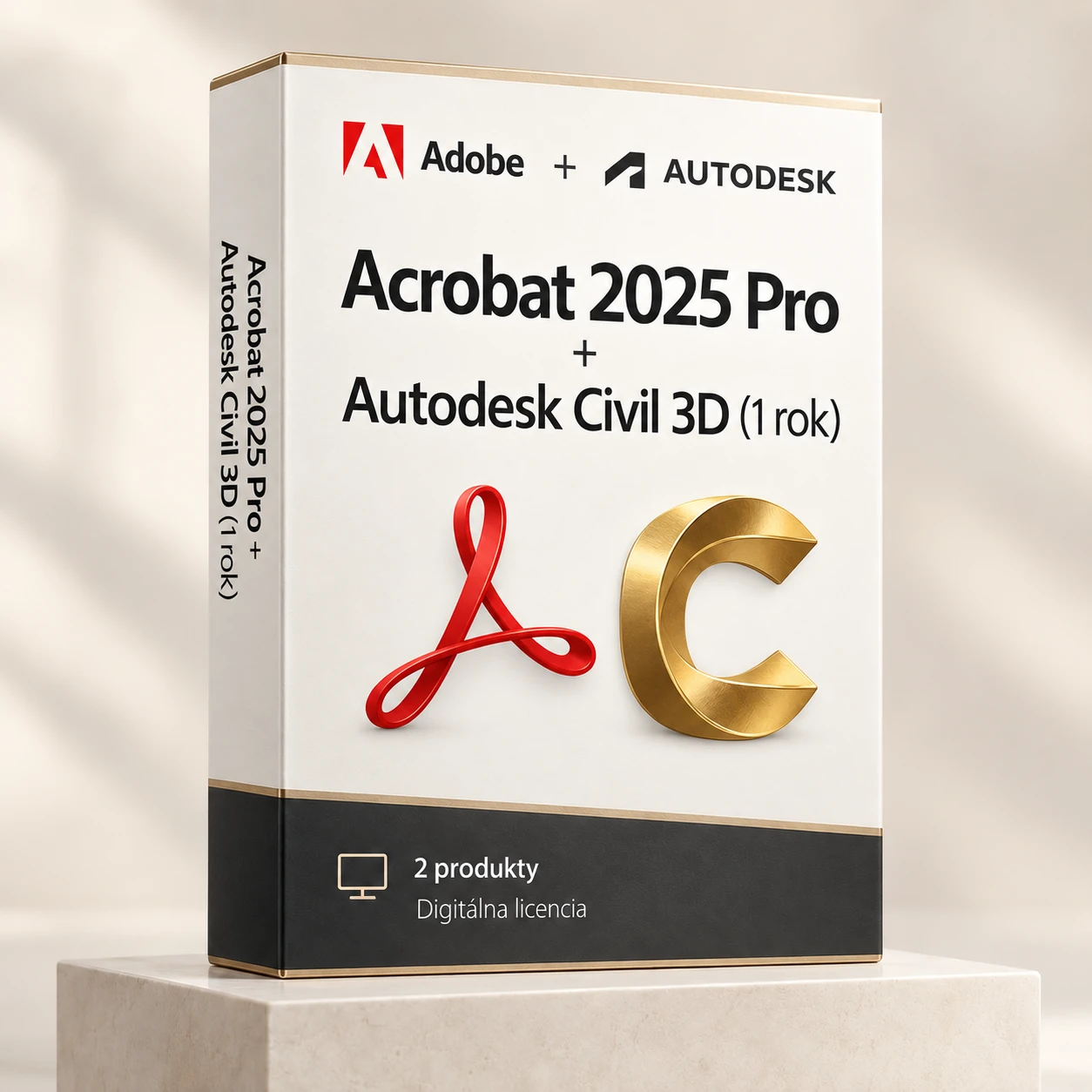 Acrobat 2025 (trvalá licencia) + Autodesk Civil 3D (1 rok)