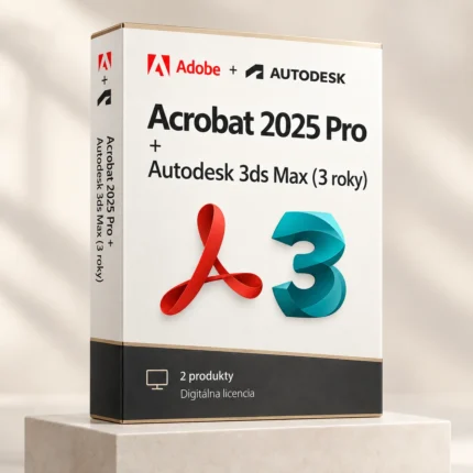 Acrobat 2025 (trvalá licencia) + Autodesk 3ds Max (3 roky)