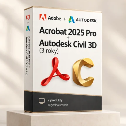 Acrobat 2025 (trvalá licencia) + Autodesk Civil 3D (3 roky)