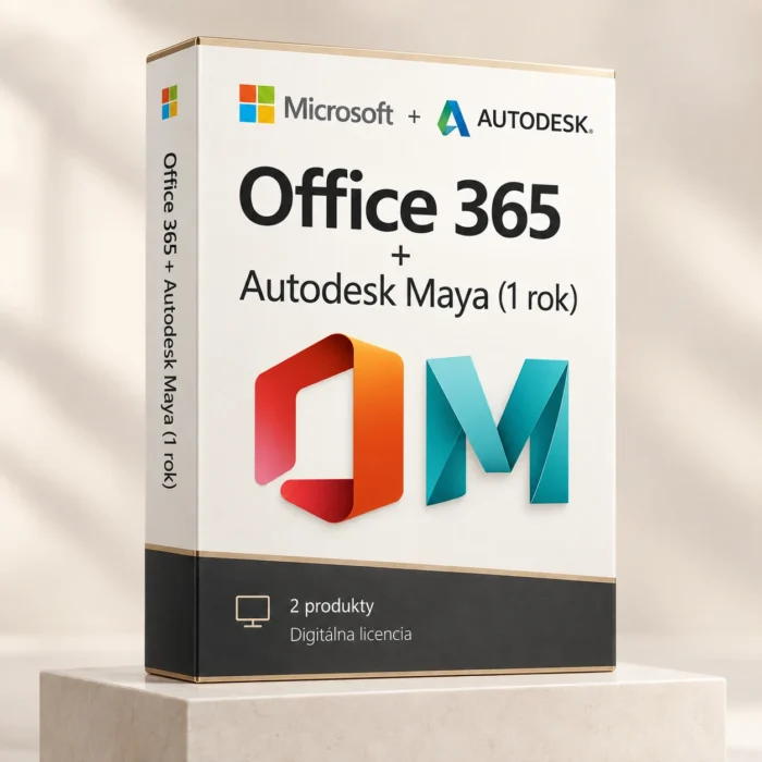 Office 365 (trvalý používateľský prístup) + Autodesk Maya (1 rok)