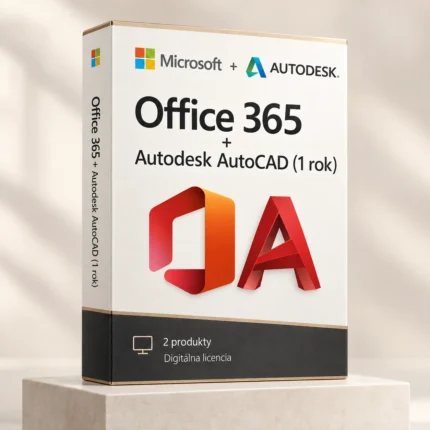 Office 365 (trvalý používateľský prístup) + Autodesk AutoCAD (1 rok)