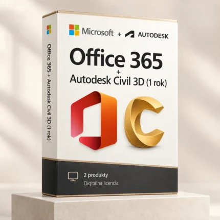 Office 365 (trvalý používateľský prístup) + Autodesk Civil 3D (1 rok)