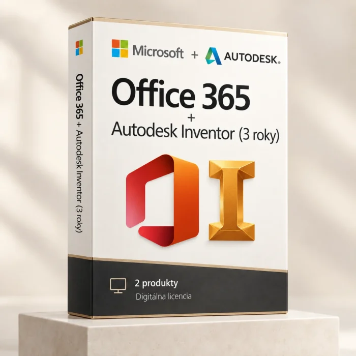 Office 365 (trvalý používateľský prístup) + Autodesk Inventor (3 roky)