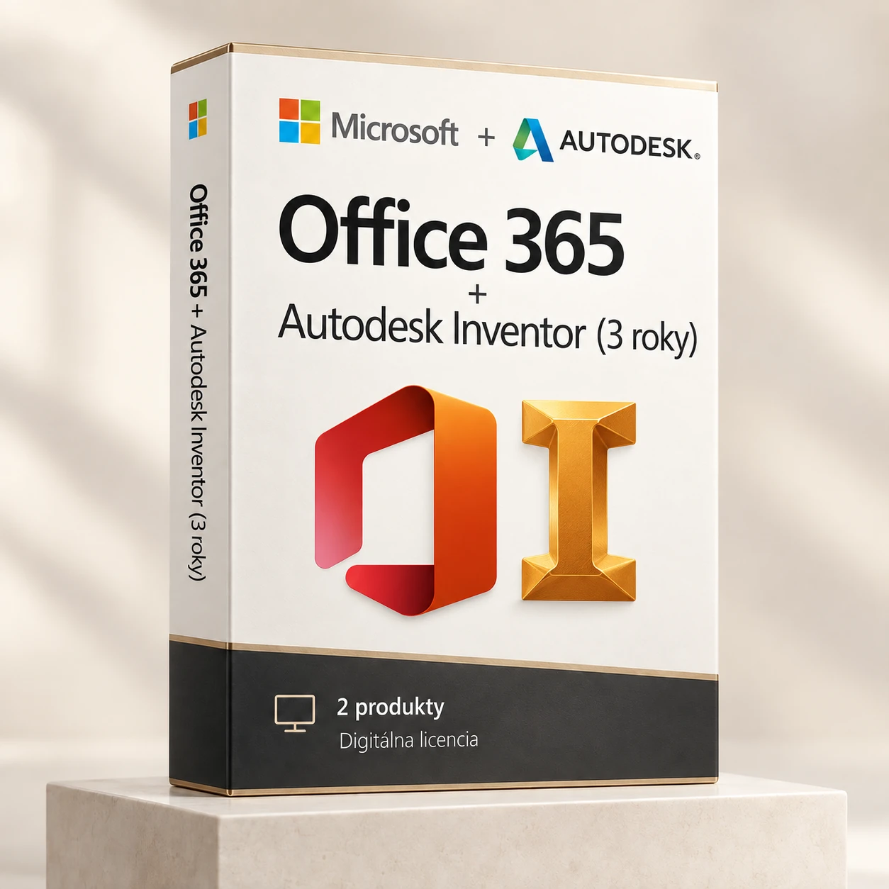 Office 365 (trvalý používateľský prístup) + Autodesk Inventor (3 roky)