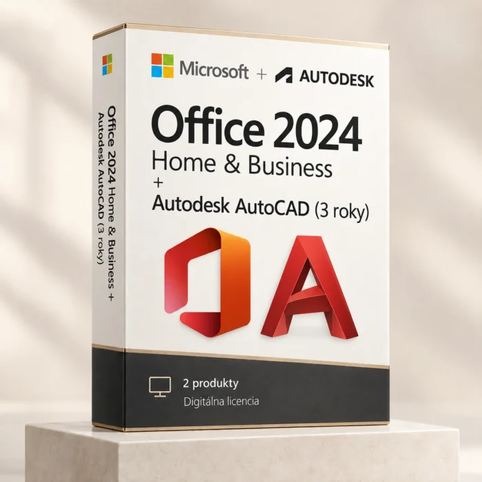 Office 2024 Home & Business (trvalá licencia) + Autodesk AutoCAD (3 roky)
