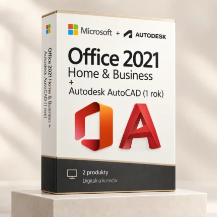 Office 2021 Home & Business (trvalá licencia) + Autodesk AutoCAD (1 rok)
