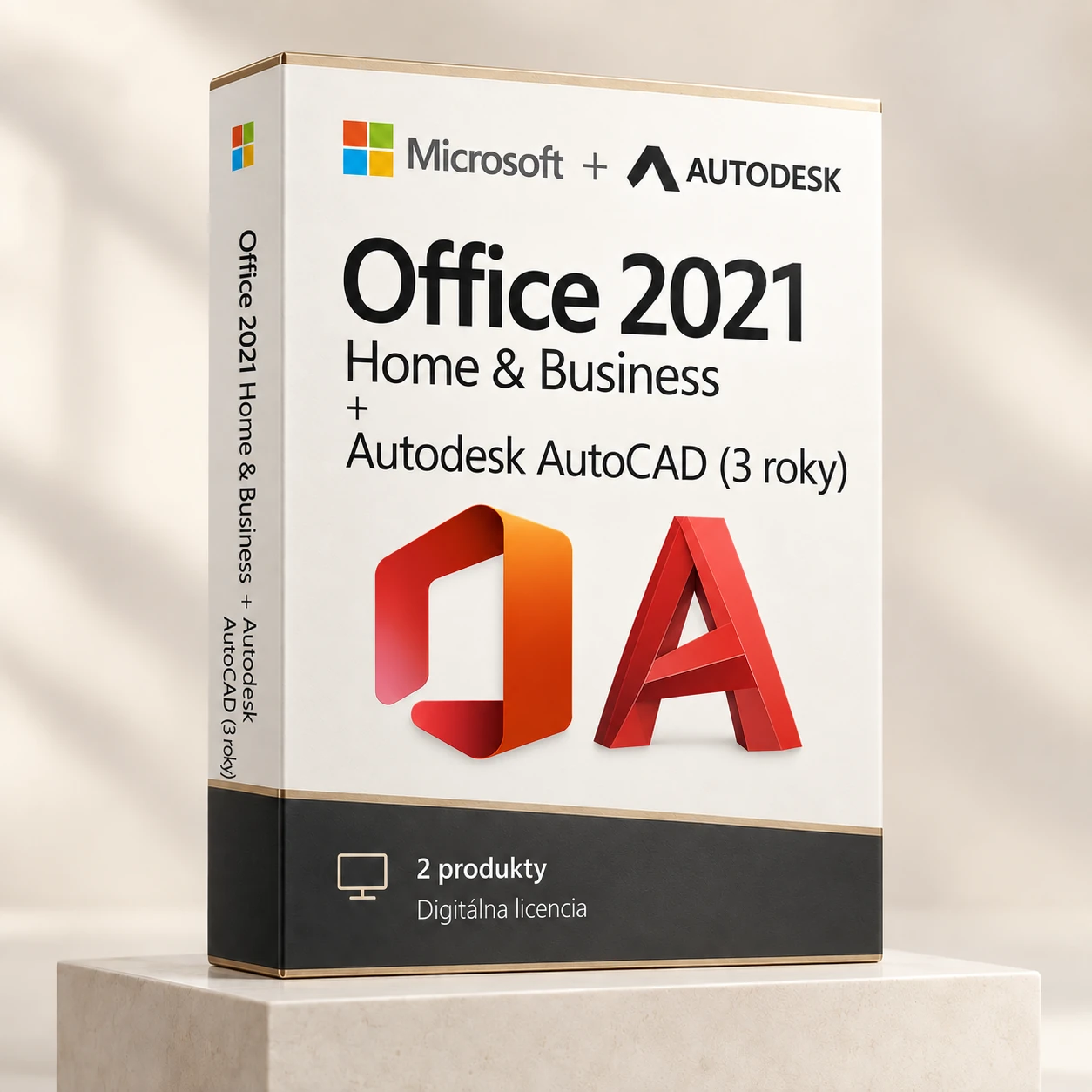 Office 2021 Home & Business (trvalá licencia) + Autodesk AutoCAD (3 roky)